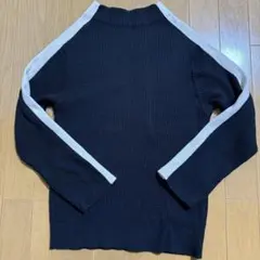 スコットクラブ　ライン　ニット　ブラック