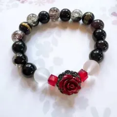 ハンドメイド ブレスレット バラ辰砂(しんしゃ)のデザイン