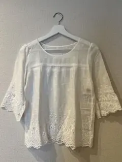 アリスバーリー コットンレースブラウス