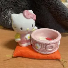 ハローキティ サンリオ 木彫り 置物 木製 フィギュア レトロ - メルカリ