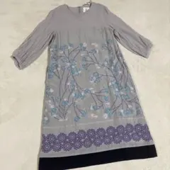 美品KEI Hayama plus ケイハヤマ刺繍ワンピース日本製