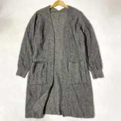 Loungedress ラクーン100% ニットロングカーディガン