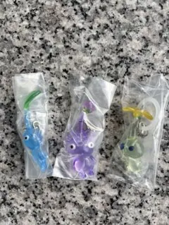 青　紫　ヒカリ　ピクミン　めじるしアクセサリー２　　3種セット