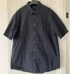 MUJI 無印良品　 洗いざらしブロード半袖シャツ ブラック　XLサイズ
