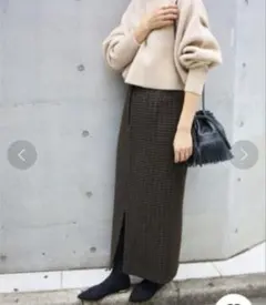 イエナ ウールペンネハイウエストタイトスカート