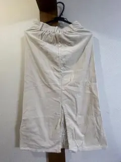 GU スカート コーデュロイスカート ロング丈 ベージュ　NATURAL（M)