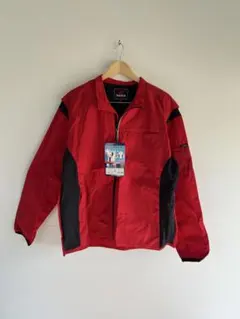 未使用 ナイロンジャケット 赤 黒5L 大きいサイズ 作業着 撥水 反射材使用