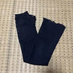 ブラック フレアデニムパンツ カットオフ134のサムネイル