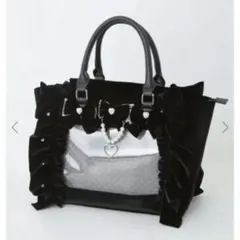 帰*可様 Ank Rouge 確定ファンサのおまじないベロアBag(大) ブラッ