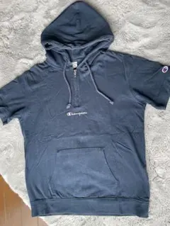 Champion フード付きパーカー M ネイビー