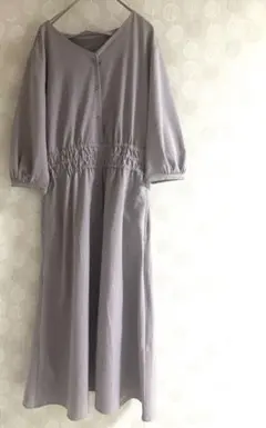 ★値下げ★earth music &ecology 七分袖ロングワンピース