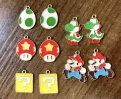 『新品未使用』 スーパーマリオ チャーム10個セット☆マリオ ヨッシー等