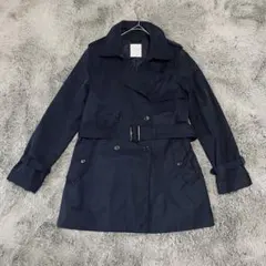 ビス／ViS｜ダブルトレンチコート（M）ネイビー ジュンのサムネイル
