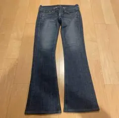 BLACK by moussyフレアパンツ ブルー 日本製　Y2K グランジ