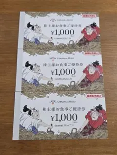 力の源ホールディングス 一風堂 株主優待券 3000円分 - メルカリ