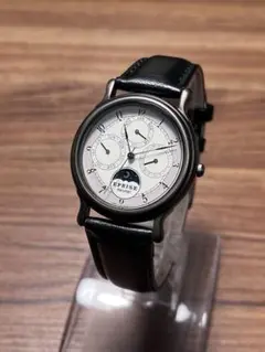 ⁠【90sレトロ】maruman ムーンフェイズ 新品本革ベルト 稼働品⁠のサムネイル