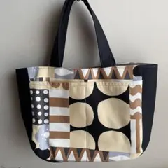 幾何学模様トートバッグ　　小