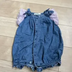 【キッズ】La Stella デニムロンパース 70 マーキーズのサムネイル