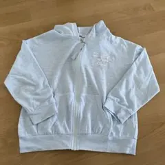 子供　キッズ　水色パーカー　薄手　カーディガン