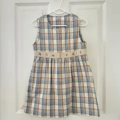 familiar チェック柄 ノースリーブワンピース 100cm
