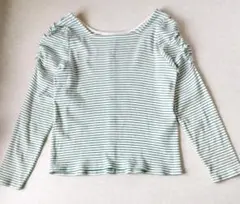 ROPE PICNIC ロペピクニック グリーンボーダー長袖カットソー38