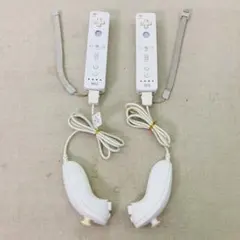 任天堂 Wii リモコン／ホワイト／ヌンチャク 各２個セット　H16