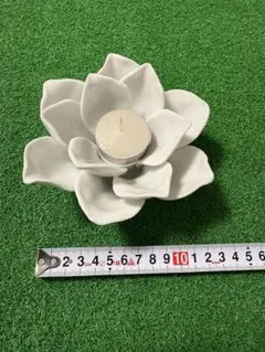 キャンドルスタンド　陶器　白　ホワイト