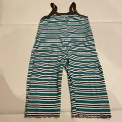 ストライプ コットンオーバーオール 100cm