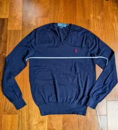 Polo by Ralph Lauren ネイビーブイネック ニットセーター