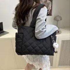 キルティング トートバッグ 軽量 大容量 A4 対応韓国