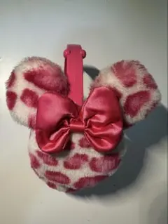 ディズニー イヤーマフヒョウ柄ピンク