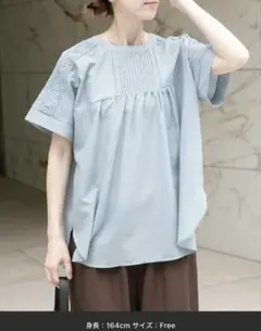 ITEMS URBANRESEARCH ピンタックレースブラウスのサムネイル