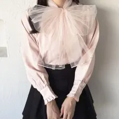 ♡apres jour ZOZOTOWN限定 チュールボウタイブラウス♡
