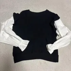 GU 黒と白 長袖シャツ 150