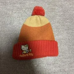 ハローキティ ニット帽 オレンジ