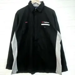 古着 企業UniWeave XPO Logistics刺繍ワークシャツブラックL