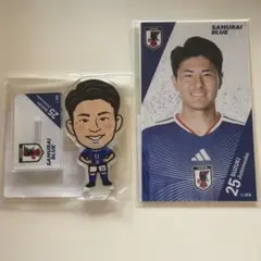 モバガチャサッカー日本代表カプセル2026鈴木淳之介アクスタ　ステッカーセットのサムネイル