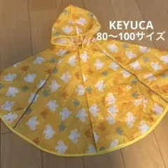 キッズ　レインコート レインポンチョ　イエロー 鳥　ケユカ　KEYUCA