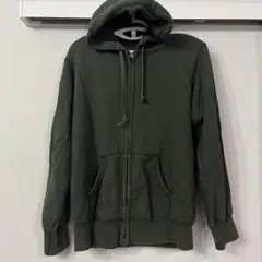 UNIQLO ダークグリーン　 ジップアップパーカー Lサイズ