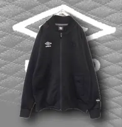 00s アンブロ ダイヤキルティング バックプリント トラックジャケット M 黒