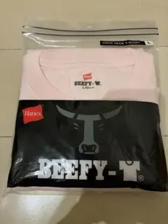 新品Hanes クルーネックT ピンク　Lサイズ