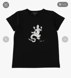 agnes b. ENFANT トカゲロゴ Tシャツ ブラック L - メルカリ