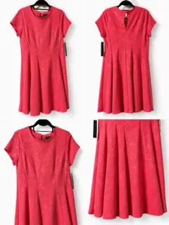 海外購入 パーティードレス 華やかなコーラル ピンクのワンピースです。