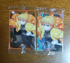 鬼滅の刃 ウエハース 10　カード　我妻善逸　２枚セット　スーパーレア　SR
