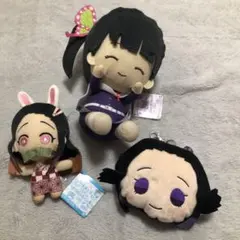 鬼滅の刃　ぬいぐるみ　3点　まとめ売り　カナヲ　しのぶ　ねずこ　ビッグ　ポーチ
