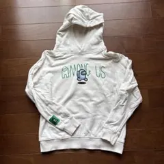 お値引!!AMONG US パーカー 白色 100cm~