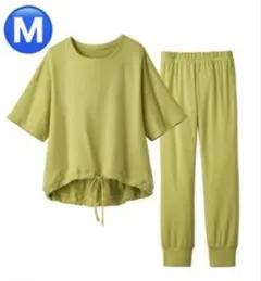 【新品タグ付】綿100％ルームウェア上下セット パジャマ　ピスタチオカラー　M