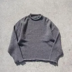 J.CREW】00sメランジ生地ロールネック・コットンニット ブラウン