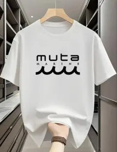 muta グラフィックT フロントロゴ ホワイト L