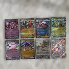 ポケモンカード 8枚 ミュウツーex，メガルカリオex，シロナのガブリアスex